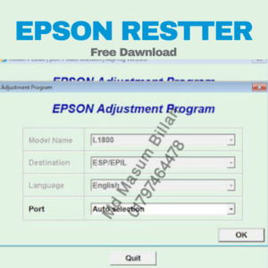 Epson adjustment program l1800