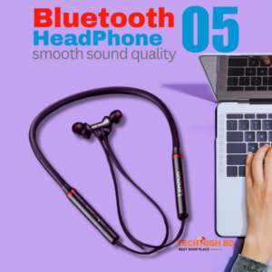 Lenovo HE05X Magnetic Neckband Bluetooth Earphone techhighbd