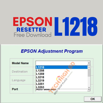 Epson l1218 resetter free download  Adjustment Program